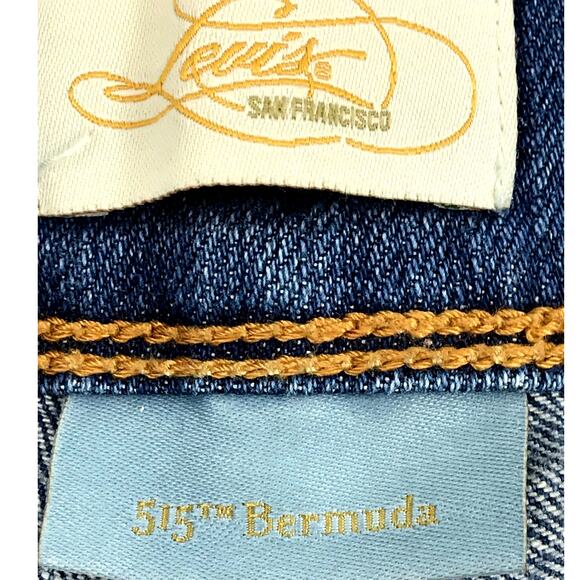 Levi's 515 Bermuda Shorts Women's Size 6 Midrise Cuffed Rolled Hem - Picture 5 of 10